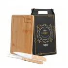 kit churrasco bambu, inox e madeira  - 1869185