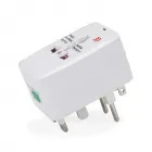 Adaptador universal branco em plástico resistente - 2002809