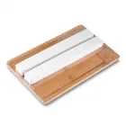 Kit churrasco 4 peças, contém: chaira, faca, garfo e tábua de bambu com canaleta. Obs.: os componentes de bambu e madeira podem apresentar diferentes tonalidades. - 1985351