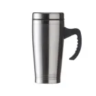 Caneca inox de 450ml,  pegador de plástico e parte interna em inox - 1998187