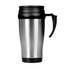 Caneca de inox com detalhes plásticos, capacidade de 400mll - 2006809