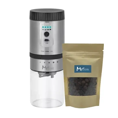 Kit Café com Moedor de Café Elétrico USB