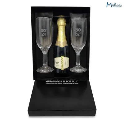 Kit Chandon com 2 Taças Personalizado