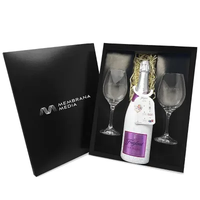 Kit Espumante Freixenet Ice Rosé e Taça Barone