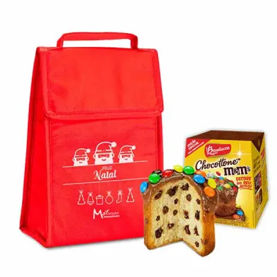 Kit Natal Panettone com Bolsa Térmica - vermelho - 1419332