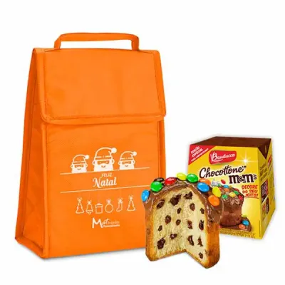 Kit Natal Panettone com Bolsa Térmica - laranja - 1419334