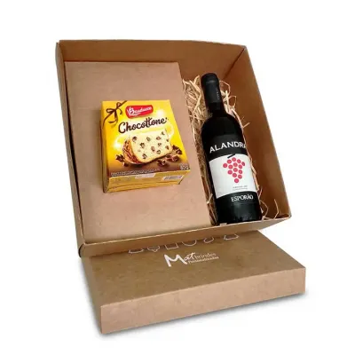 Kit Panettone e Vinho de Natal