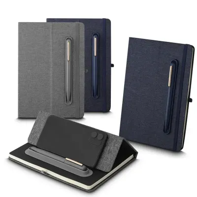 Kit Escritório: caneta e caderno com suporte para smartphone - 2011877