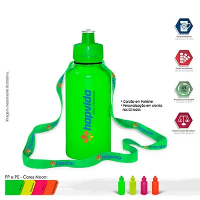 Squeeze 550ml com Cordão Neon - 1282218