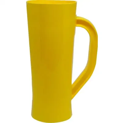 caneca chopp 430ml amarelo de plastico 