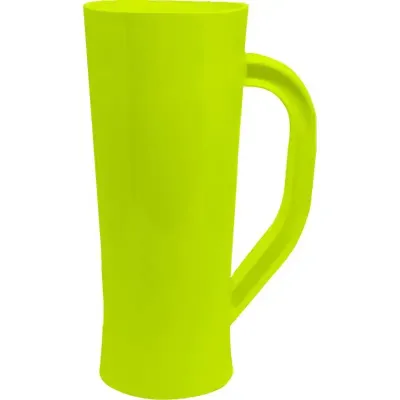 caneca chopp 430ml amarelo neon de plastico 