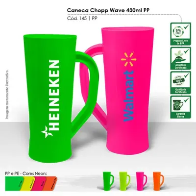  caneca chopp 430ml neon cores  - 1524130