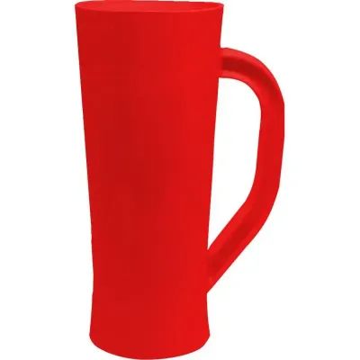 caneca chopp 430ml vermelho de plastico 