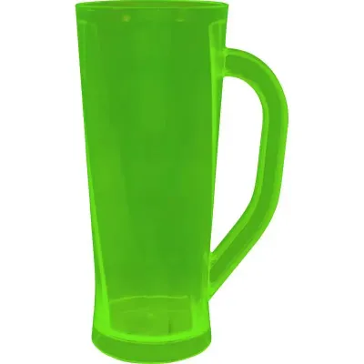 Caneca Chopp Cristal Verde Neon 430ml Plástico