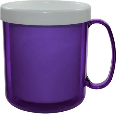 Caneca cristal color 300ml lilas de plastico  - 1524139