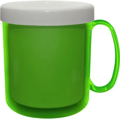 Caneca cristal color 300ml verde neon de plastico 