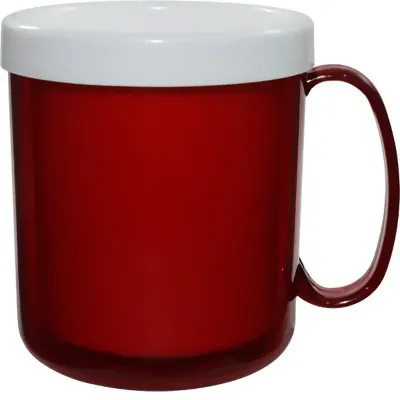 Caneca cristal color 300ml vermelho de plastico  - 1524135