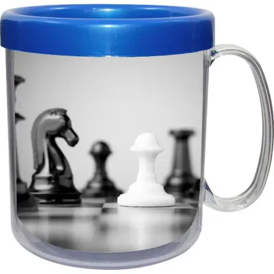 caneca foto termica 300ml azul pb de plastico  - 1525347