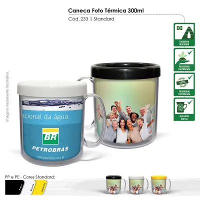  caneca foto termica 300ml cl standard cores  - 1525390