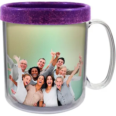 Caneca foto termica 300ml lilas green colors cl de plastico 