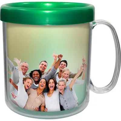 caneca foto termica 300ml verde cl de plastico  - 1525395