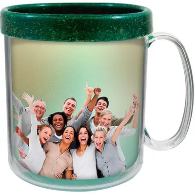 Caneca foto térmica 300ml verde green colors cl de plastico 