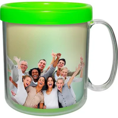 Caneca Foto Térmica Cristal Verde Neon