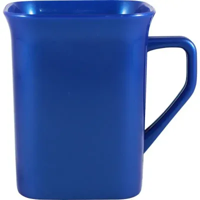 Caneca quadrada 250ml azul de plastico 