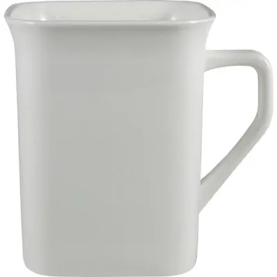 Caneca Quadrada Branco 250ml Plástico Premium