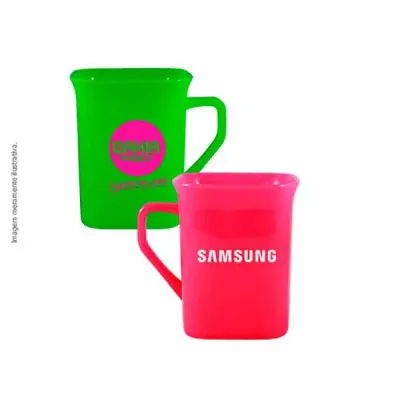 Caneca Quadrada Neon 250 ml - 1691921