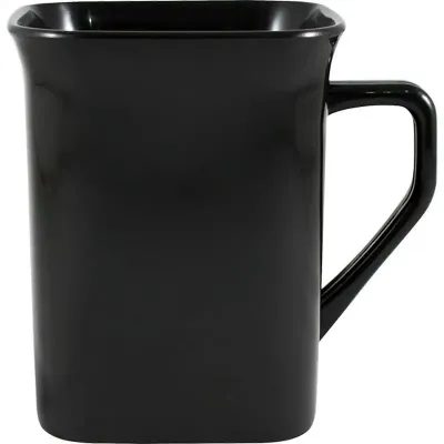 caneca quadrada 250ml preta de plastico 