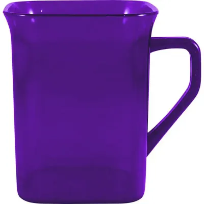 caneca quadrada cristal 250ml lilas de plastico  - 1523664