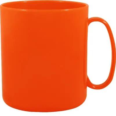 caneca redonda 400ml alaranjado de plastico 