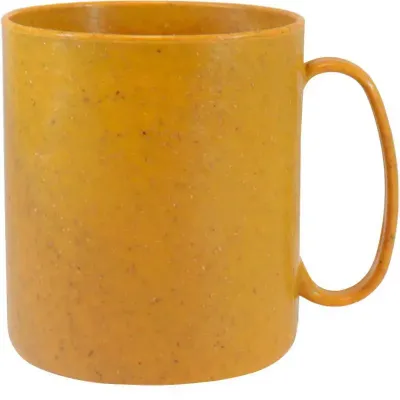 caneca redonda 400ml amarelo green colors de plastico 