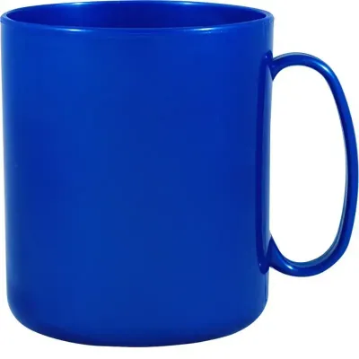 caneca redonda 400ml azul de plastico 