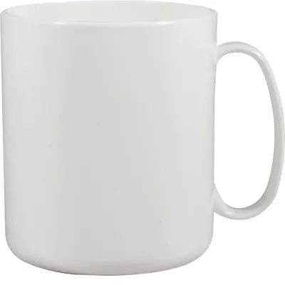 Caneca Redonda Branco 400ml Plástico Premium