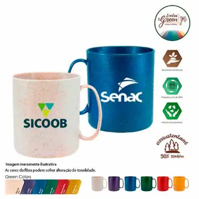  caneca redonda 400ml green colors cores  - 1523715