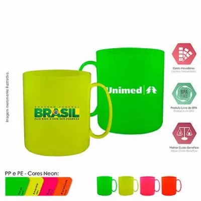 Caneca redonda neon-cores - 1691929