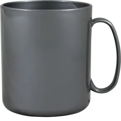 Caneca Redonda Prata 400mL Plástico Premium