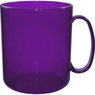 caneca redonda cristal 400ml lilas de plastico 