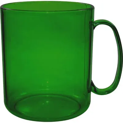 Caneca Redonda Cristal Verde 400mL Plástico