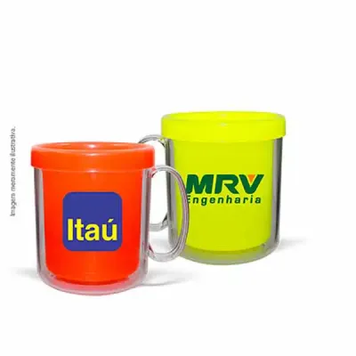 Caneca Térmica Cristal Color Neon - 1691917