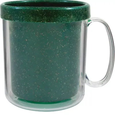 caneca termica cristal 300ml verde green colors de plastico 