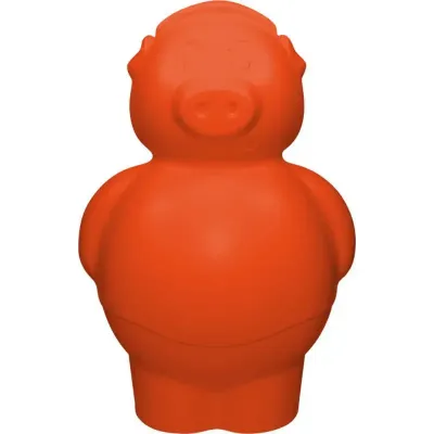 cofrinho porquinho alaranjado de plastico  - 1524997