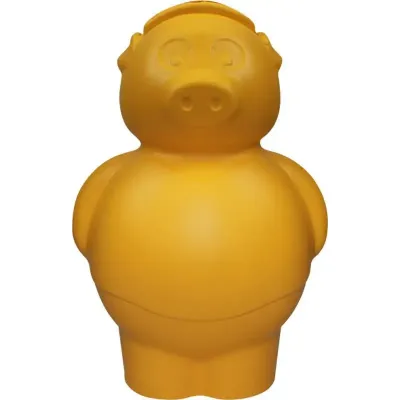 cofrinho porquinho amarelo de plastico 