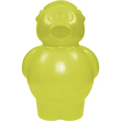 cofrinho porquinho amarelo neon de plastico 