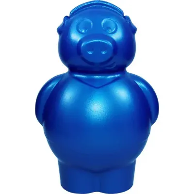 cofrinho porquinho azul de plastico 