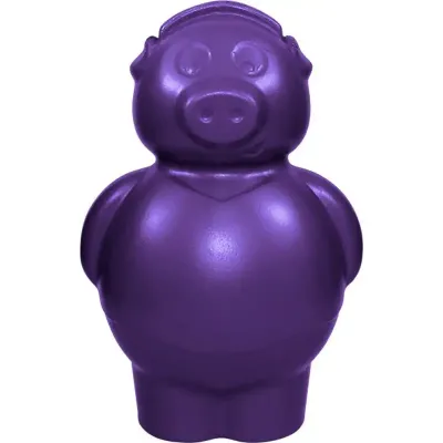 cofrinho porquinho lilas de plastico 