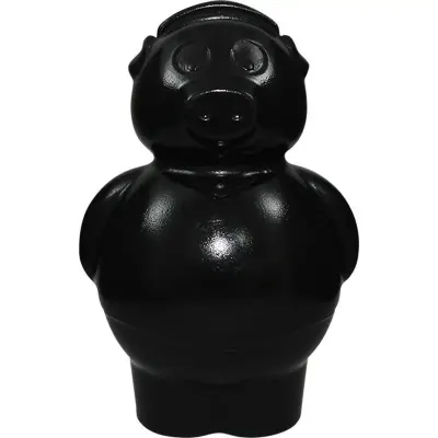 cofrinho porquinho preto de plastico 