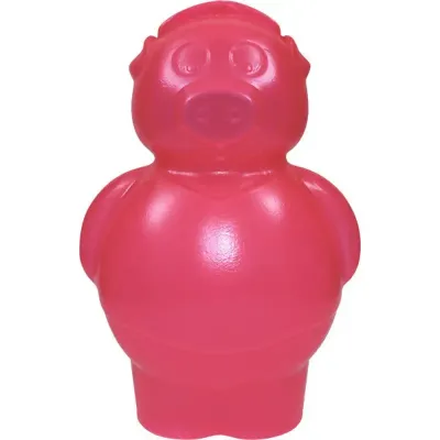 cofrinho porquinho rosa neon de plastico 